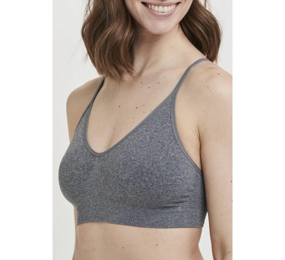 Decoy BH-top med smalle stropper, grå, str. small