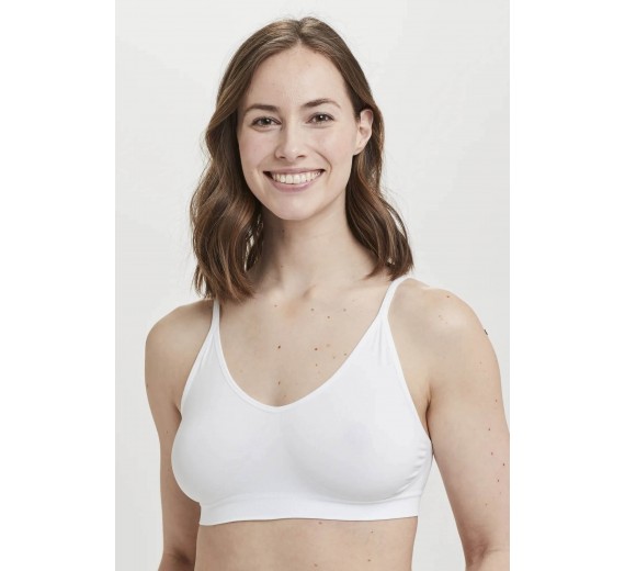 Decoy BH-top med smalle stropper, hvid, str. small