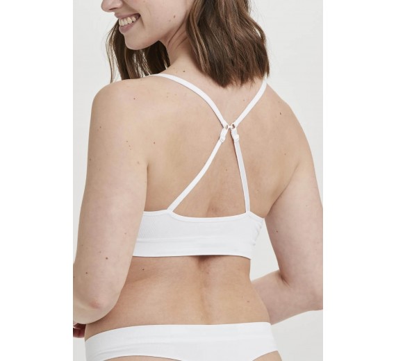 Decoy BH-top med smalle stropper, hvid, str. large