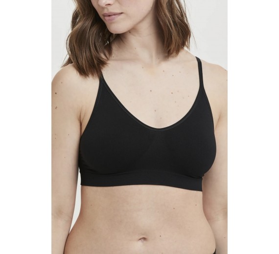 Decoy BH-top med smalle stropper, sort, str. XS