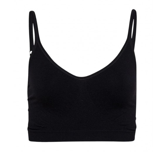 Decoy BH-top med smalle stropper, sort, str. XS