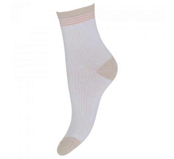 Decoy damestrømpe - Råhvid glimmer Str. 37-41