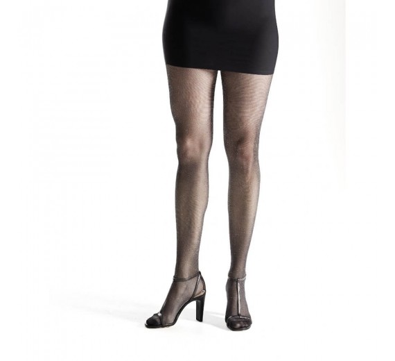 Decoy Glitter Strømpebukser, 30 denier, Silver - Str. XXL