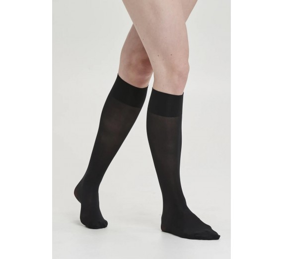 2-Pak Knæstrømper Decoy Perfect Fit Osize Plus, Sort - Str. 37-41