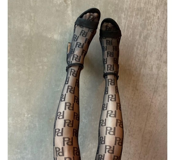 Strømpebukser med Decoy mønster, 20 den sort medium / large