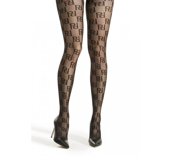 Decoy Strømpebukser med decoy logo, 20 Denier Sort - Str. S/M