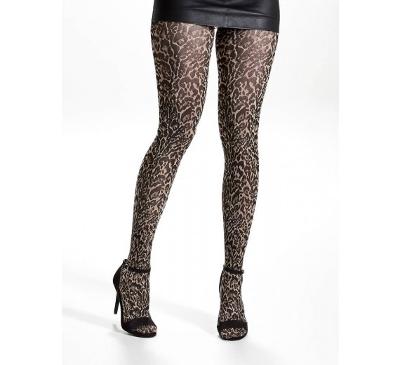 Decoy Leopard Fashion Strømpebukser Golden 70 Denier - Str. XL