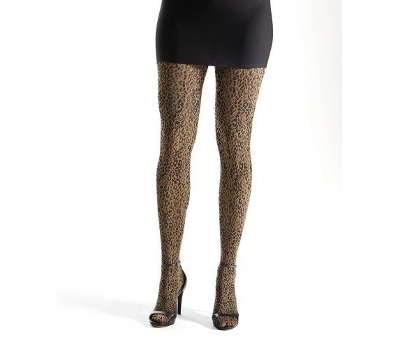 Decoy Strømpebukser Med Leopard Print, 70 Denier, Str. 2XL