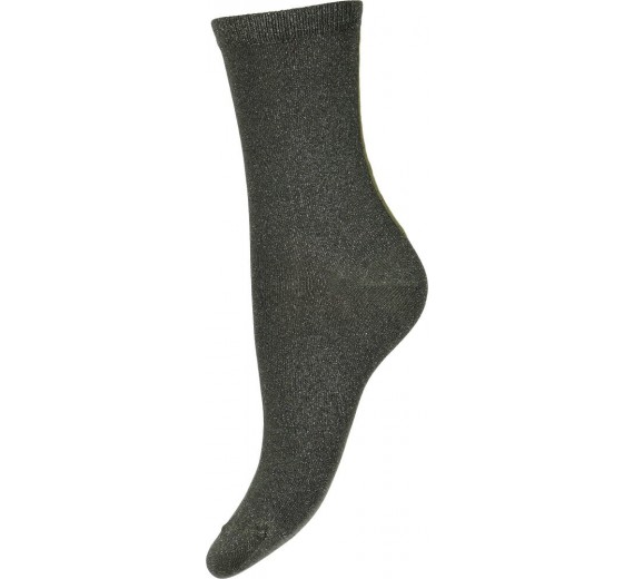 Decoy glimmerstrømper, viskose, grøn, str. 37-41