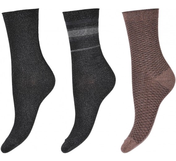 DECOY Glitter Socks in a box 3-pak Sort