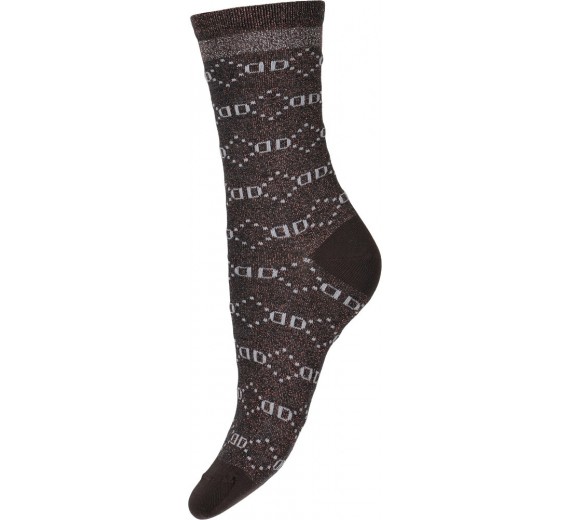 Decoy ankle sock glitter, Brun/Kobber - Str. 37-41