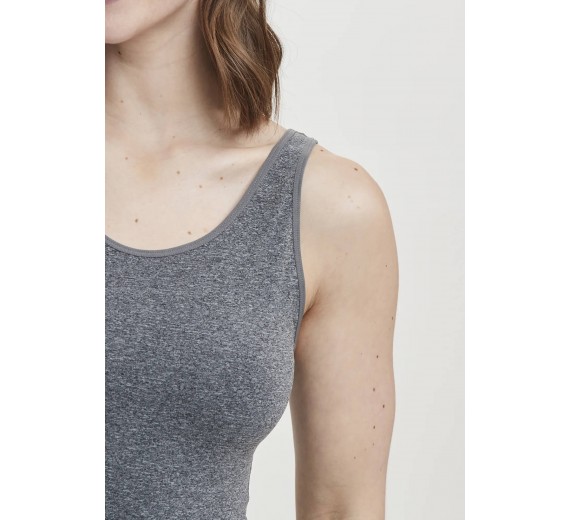 Decoy top med brede stropper, dame, grå, str. large