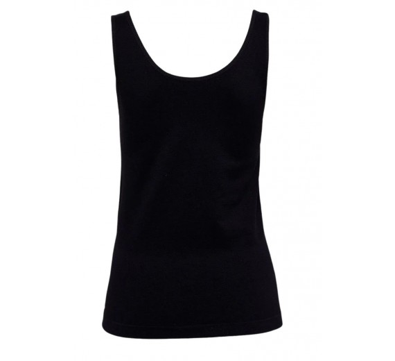 Decoy top med brede stropper, dame, sort, str. XL