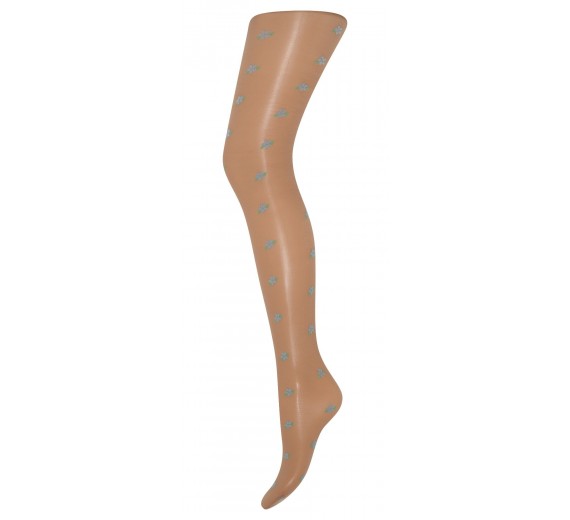 DECOY tights flowers 19den - Golden str. 3XL