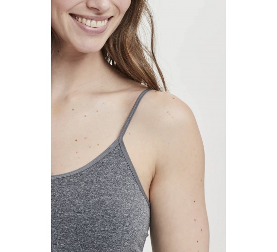 Decoy top med smalle stropper, dame, grå, str. small