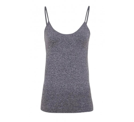 Decoy top med smalle stropper, dame, grå, str. large