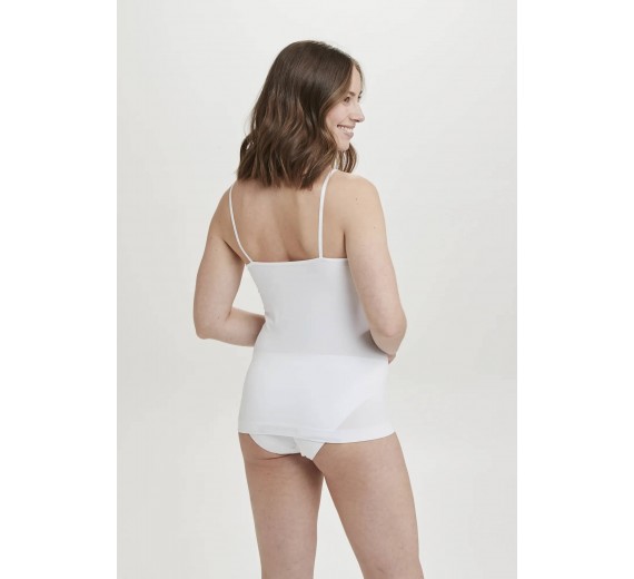 Decoy top med smalle stropper, dame, hvid, str. small