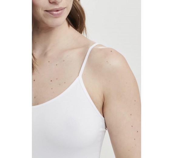 Decoy top med smalle stropper, dame, hvid, str. small