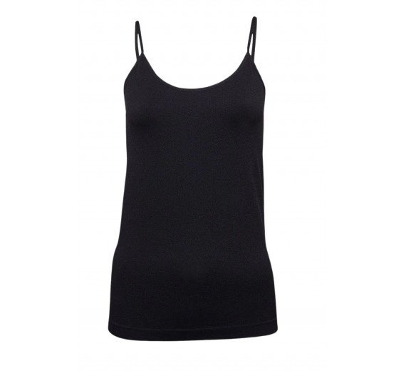 Decoy top med smalle stropper, dame, sort, str. XL