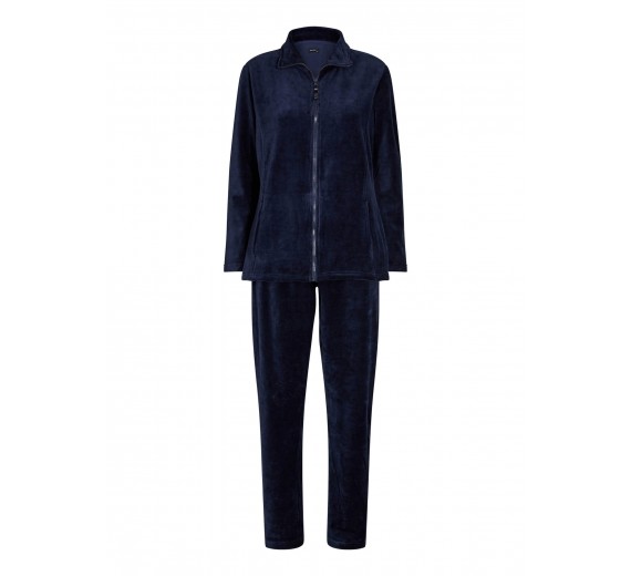Velour Hjemmesæt fra Decoy, Navy blå str. X-Large