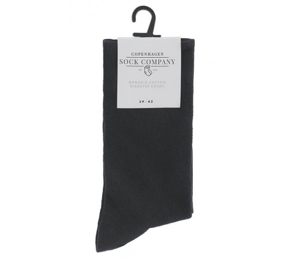 Sorte CPH Socks Comp. komfort- og diabetes strømper, bomuld - Str. 51-54