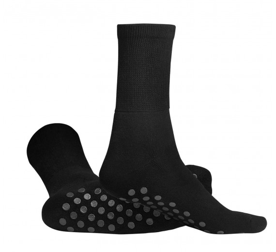 Skridsikre komfort- og diabetessokker, sort, str. 35-38