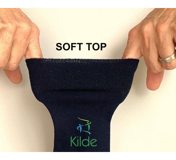 Skridsikre sokker uden elastik og uden søm, str. 39-42