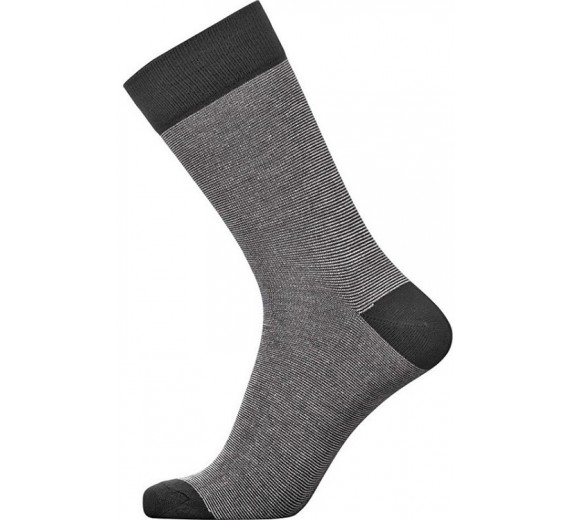 Egtved Bambusstrømper Grå Med Striber Str. 45-48