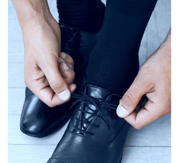 Navy Egtved bomuldsstrømper uden elastik - Str. 40-45