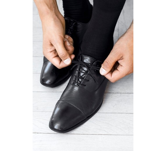 Sorte Egtved bomuldsstrømper uden elastik - Str. 40-45