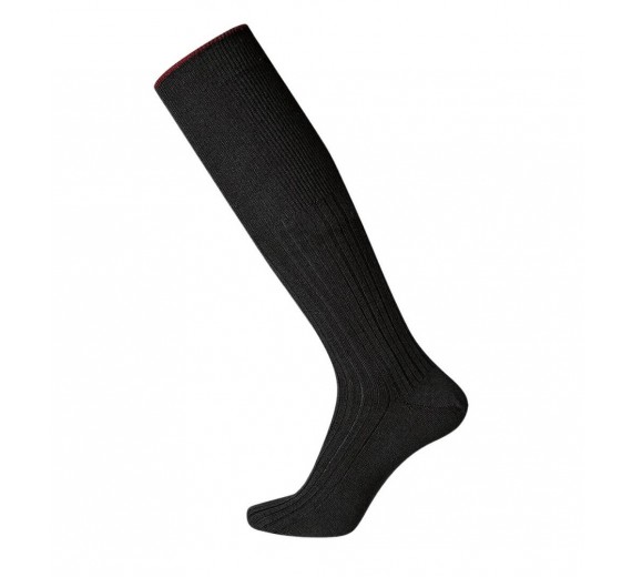 Knælange uldsokker i 100% uld fra Egtved, sort, str. 40-43