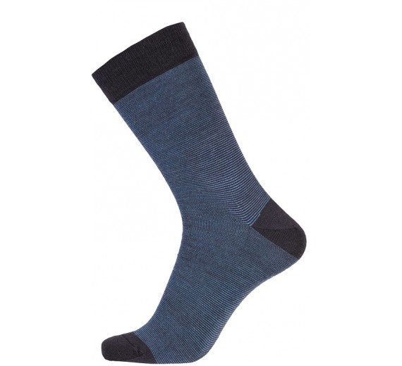 Blå Egtved Twin Sock Uldstrømper Str. 45-48