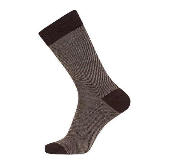 Egtved Twin Sock Uldstrømper Brun Str. 45-48