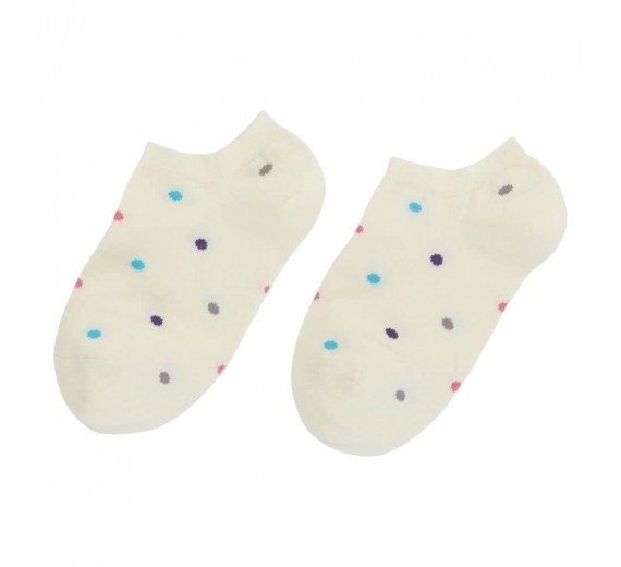 Korte ankelstrømper fra Socks CPH - Creme Tivoli Dot str. 36-39