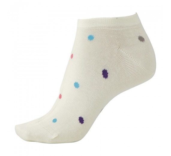 Korte ankelstrømper fra Socks CPH - Creme Tivoli Dot str. 36-39