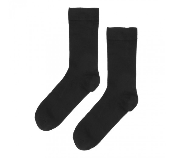 5 Par Sorte Strømper I Økologisk Bomuld, Str. 48-53