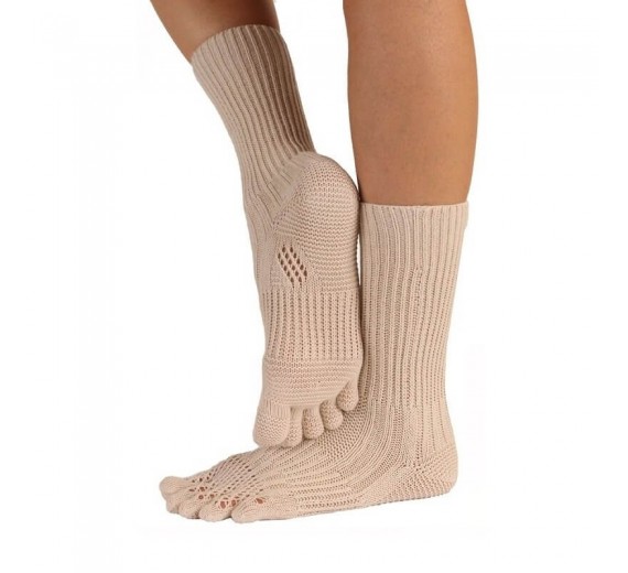 ToeToe Golfstrømper Med Adskilte Tæer Creme Str. 40-43