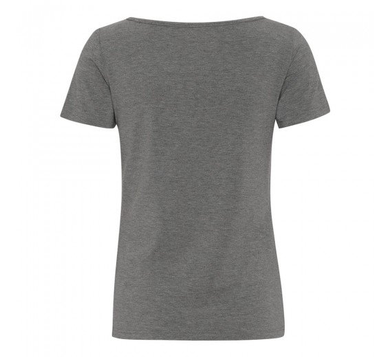 T-shirt i merinould, dame, Coastland of Denmark, grå, str. Medium