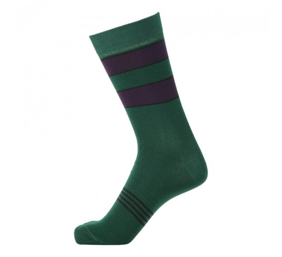 Socks CPH herrestrømper med brede striber, mørkegrøn, str. 40-44