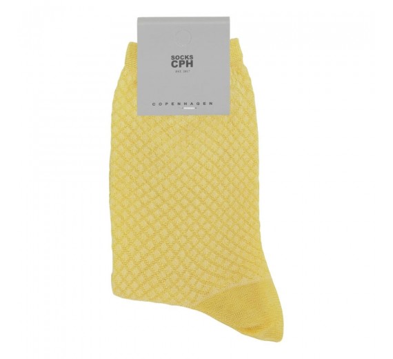 Socks CPH damestrømper, viskose, gul, str. 35-38