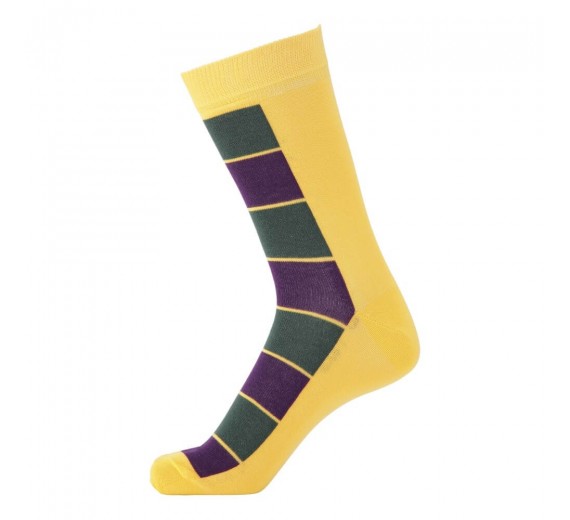 Socks CPH herrestrømper med tern, gul, str. 45-48