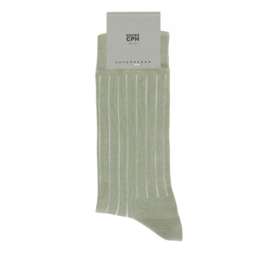 Socks CPH herrestrømper i kæmmet bomuld, sage green, str. 45-48