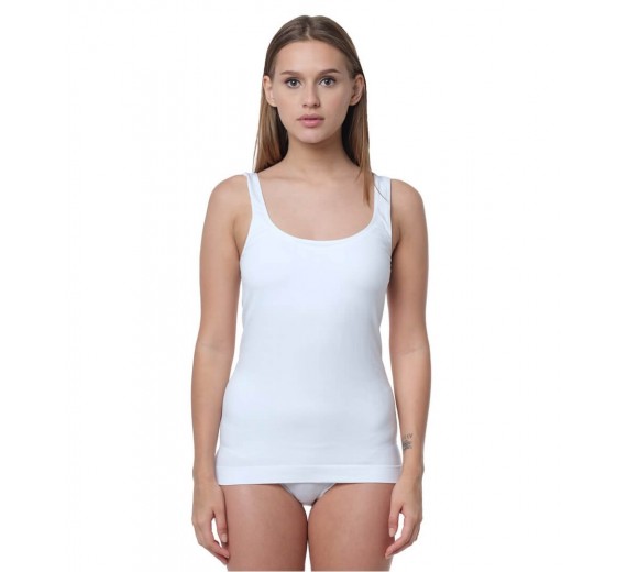 Hvid tanktop til damer, str. small