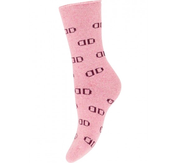 Decoy uld hyggesokker med glitter, lyserød, str. 37-41