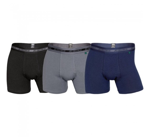 3-Pak JBS Bambus Tights, Sort, Grå. Blå, Str. 2XL