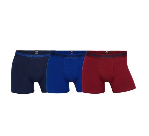 3-Pak JBS Bambus Tights, Bordeaux, Blå og Navy Str. 2XL