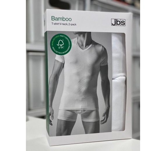 Pakke med 2 par superbløde JBS bambus t-shirts med V hals. Pakke med 2 par superbløde JBS bambus t-shirts med V hals.