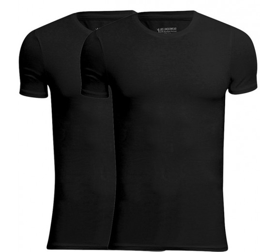 JBS Bambus T-Shirts 2-Pak Rund Hals - Sort, Str. XL