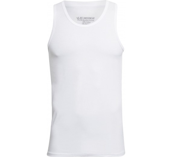 2-Pak JBS bambus tank-top (singlet), hvid, str. medium 2-Pak JBS bambus tank-top (singlet), hvid, str. medium