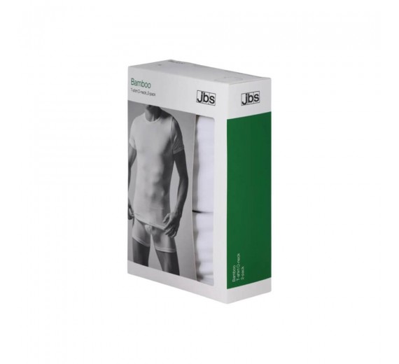 JBS Bambus T-Shirts 2-Pak Hvid Rund Hals Str. Large